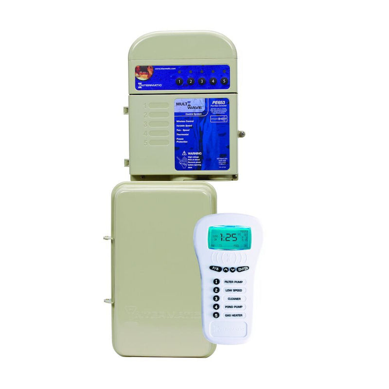 Intermatic PE653RC Control básico MultiWave® de 24 horas, 5 circuitos, caja metálica tipo 3R
