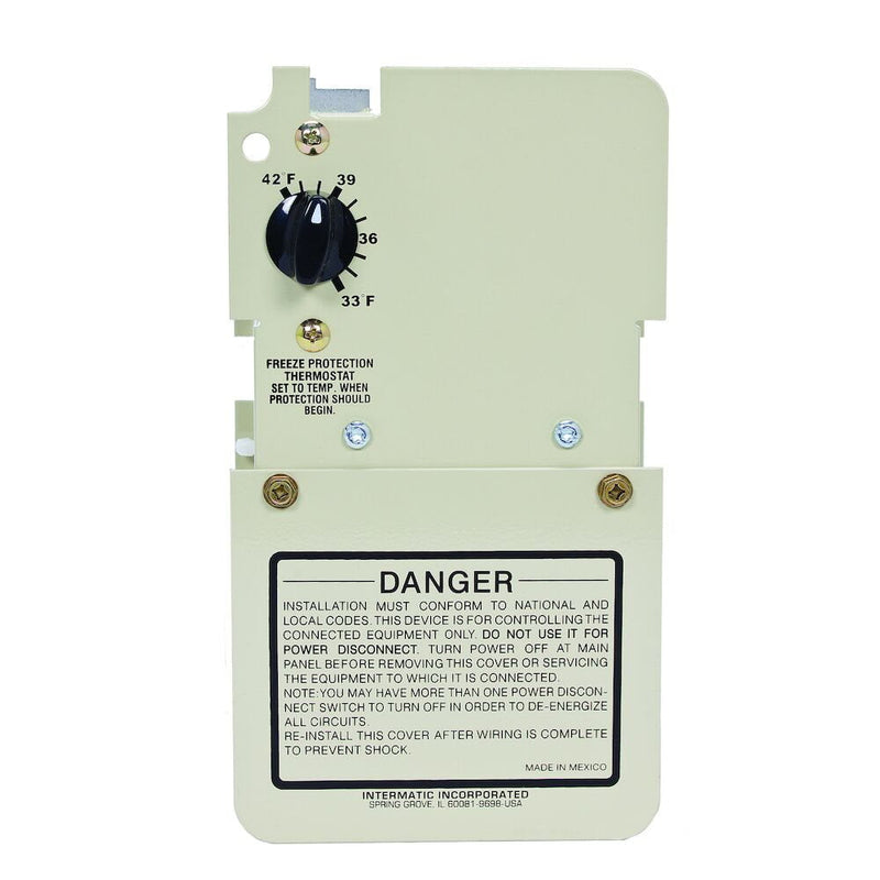 Termostato de protección contra congelación Intermatic PF1102M solo para aplicaciones de 240 V, mecanismo