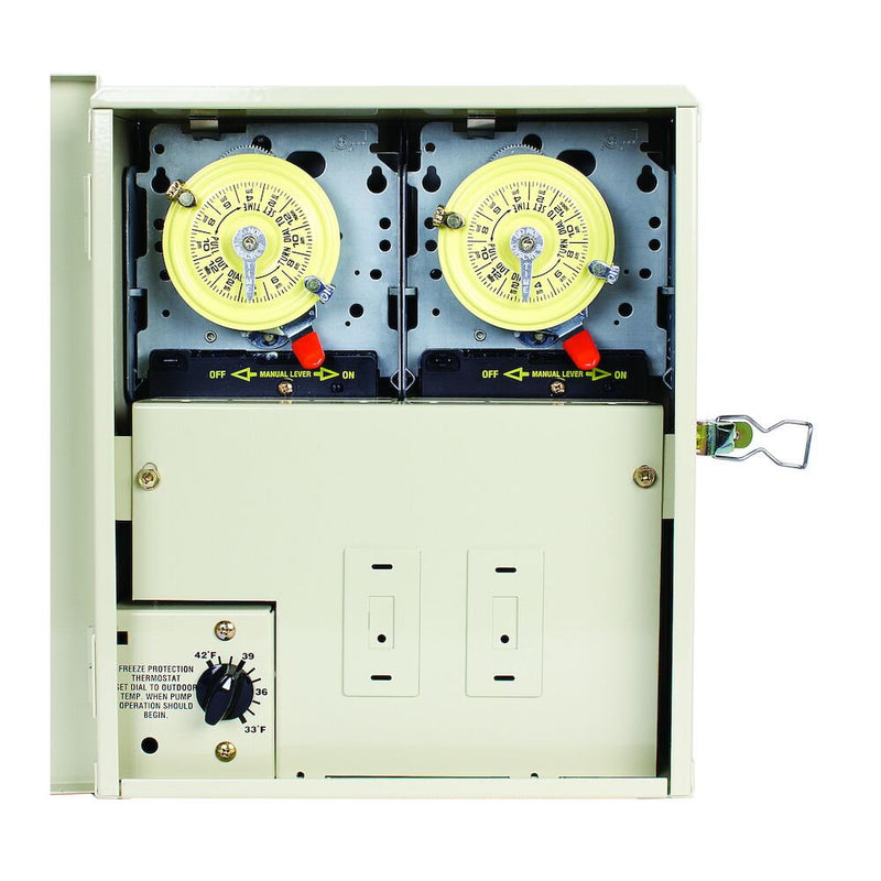 Intermatic PF1202T Freeze Protection Control Center with 2 Timers and Thermostat for 240V