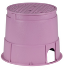 Rain Bird - 10" Round PVB Valve Box - Purple Body & Overlapping Purple Lid