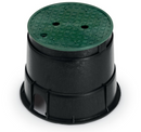 Rain Bird - 10" Round Valve Box - Black Body & Green Lid