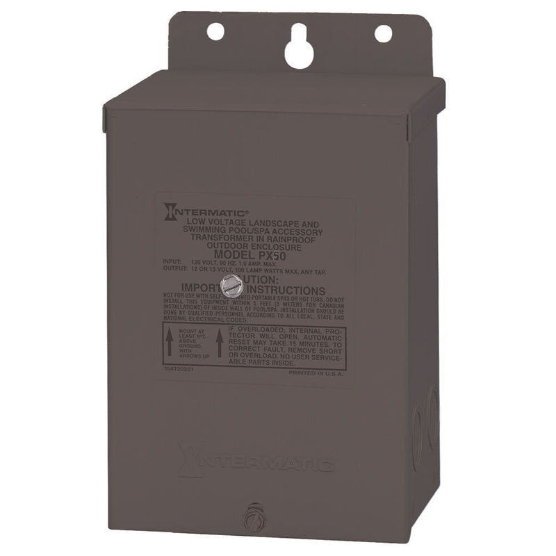 Intermatic PX50S 50 W Pool & Spa Safety Transformer, Stainless Steel Enclosure
