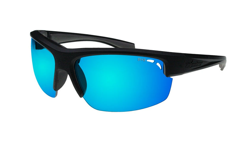 Bomber RG111ICE REGGIE-BOMB MATTE BLK FRM / ICE BLUE POLARIZED LENS / GRAY FOAM