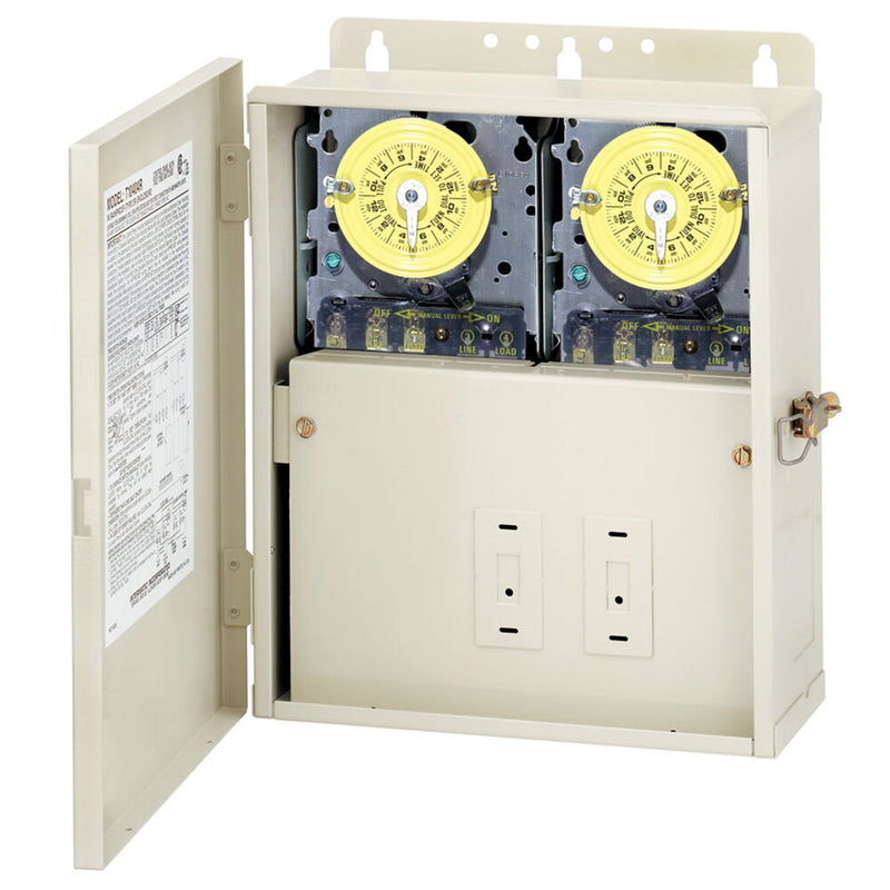 Intermatic T10101R Control Panel with Two T101M Mechanisms