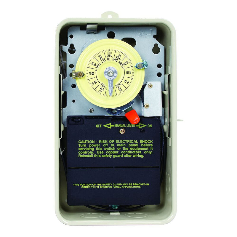 Intermatic - T101R201 - 24-Hour 120V Mechanical Time Switch, SPST, Pool Heater Protection