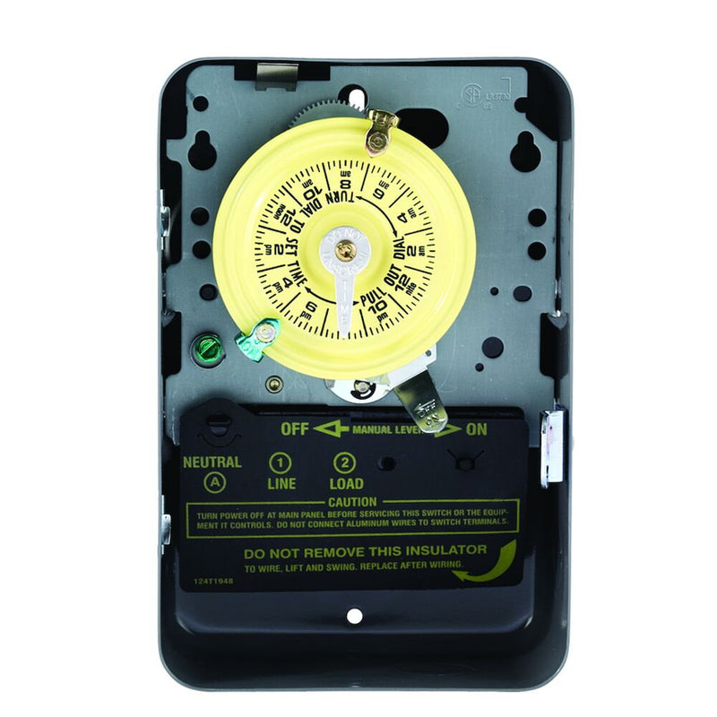 Intermatic - T101 - 24-Hour Mechanical Time Switch, 120 VAC, Indoor Metal Enclosure