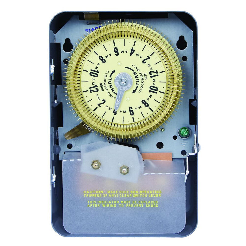 Intermatic - T1906 - 24-Hour Mechanical Time Switch, 208-277 VAC, 60Hz, SPDT, Indoor Metal Enclosure, 15 Minute Interval