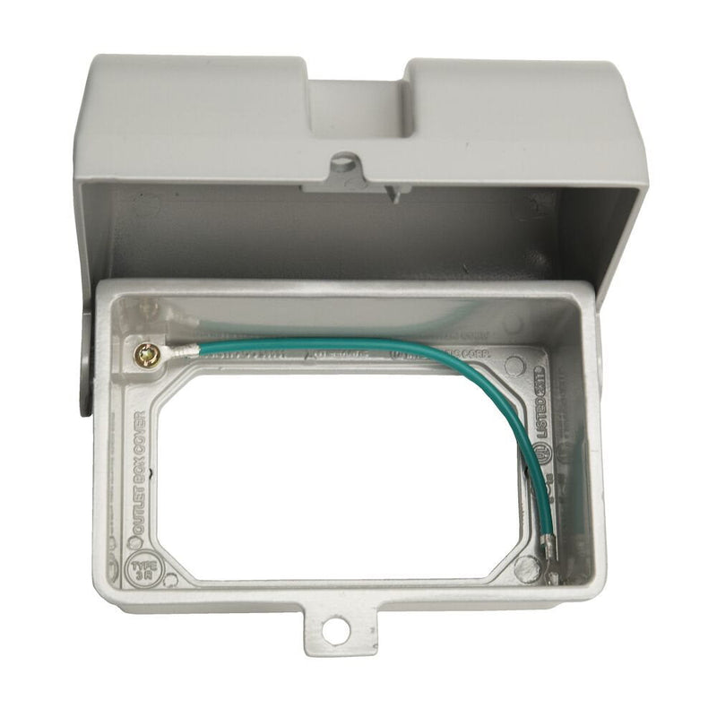 Intermatic WP1010HMXD Cubierta resistente a la intemperie de fundición a presión extra resistente, de una sola unidad, Hrz, 3.125" gris