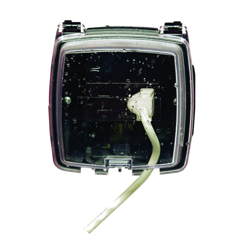 Intermatic WP1030C Cubierta de plástico resistente a la intemperie en uso, doble unidad, Vrt, 3.125" transparente