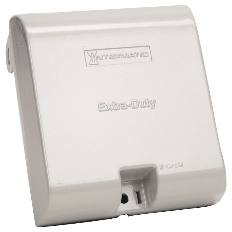 Intermatic WP1030MXD Extra-Duty Die-Cast In-Use Weatherproof Cover, Double-Gang, Vrt, 3.125" Gray