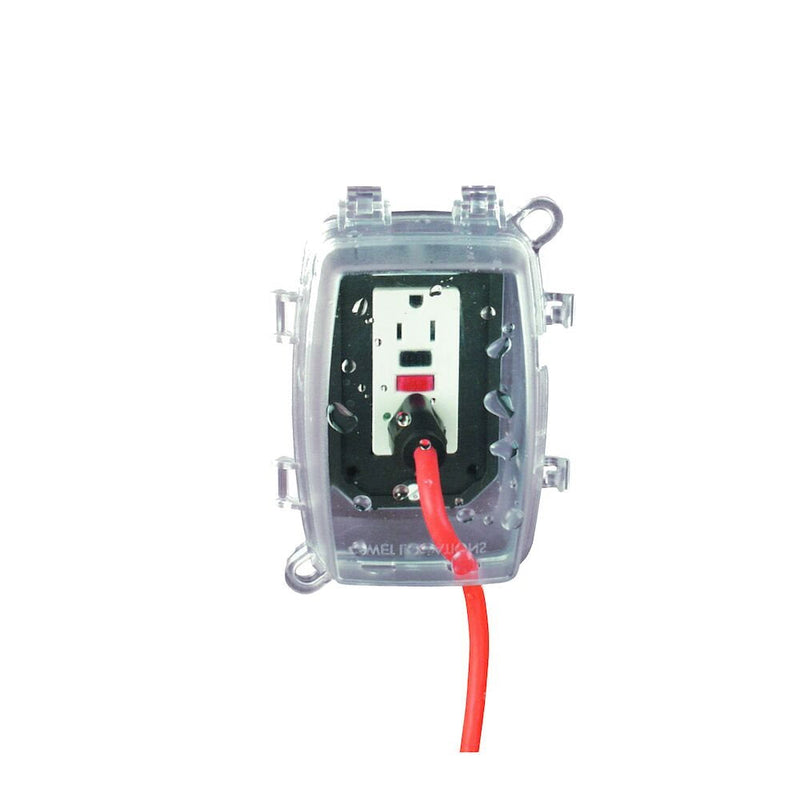 Intermatic WP1110C Cubierta de plástico resistente a la intemperie en uso, de una sola unidad, Vrt/Hrz, 3.625" transparente
