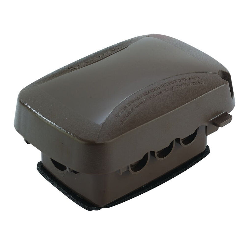 Intermatic WP5100BR Cubierta resistente a la intemperie de plástico de uso extra resistente, de una sola unidad, Vrt/Hrz, 2,75" Bronce