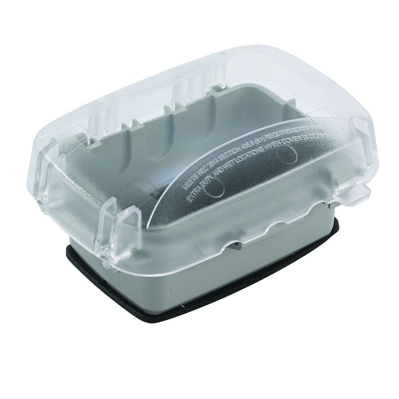 Intermatic WP5100C  Extra-Duty Plastic In-Use Weatherproof Cover, Single-Gang, Vrt/Hrz, 2.75" Clear