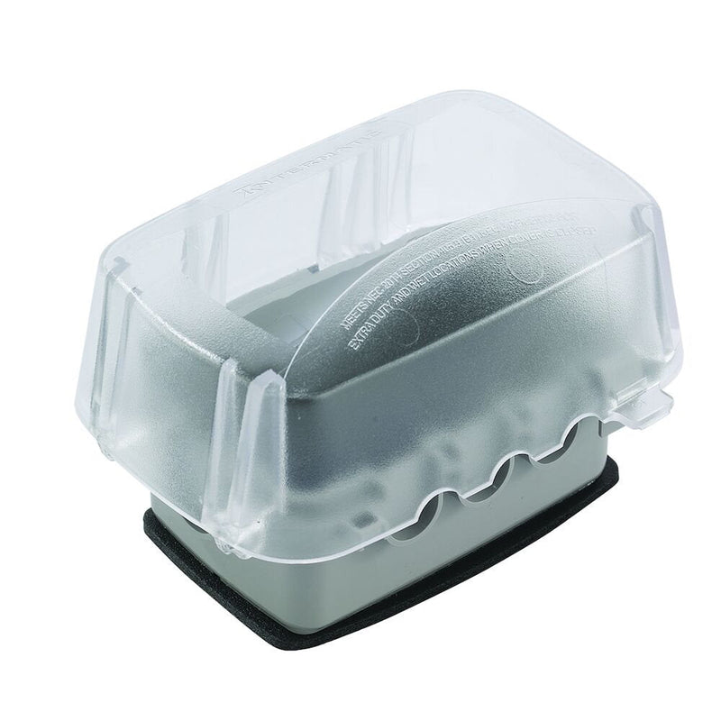 Intermatic WP5110C  Extra-Duty Plastic In-Use Weatherproof Cover, Single-Gang, Vrt/Hrz, 3.625" Clear