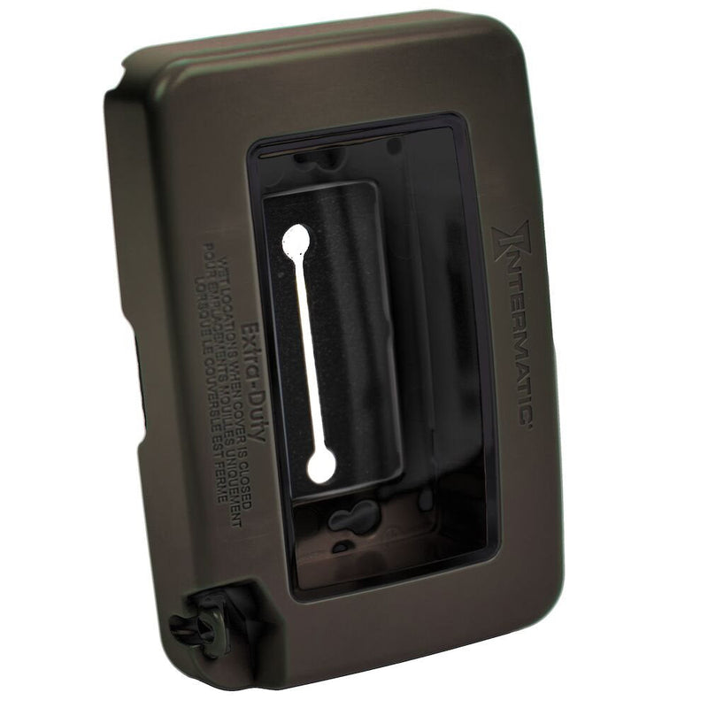 Intermatic WP7000BR Cubierta resistente a la intemperie de plástico extra resistente de perfil bajo, de una sola unidad, Vrt/Hrz, bronce