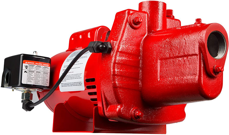 Red Lion RJS-100-PREM 602208 Premium Cast Iron Shallow Jet Pump for Wells up to 25 ft, 9.1 x 17.8 x 9.1 inches