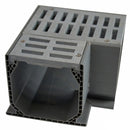 NDS 5380 Codo de 90 grados fabricado con minicanal y rejilla, gris